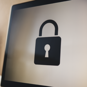 A digital lock symbolizing data privacy and security concerns in IMEs and expert witness services.