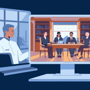 Medical expert offering insight during a virtual consultation in a Telemedicine IME.