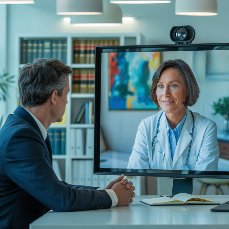 Virtual collaboration between a medical expert and legal professional during a video consultation